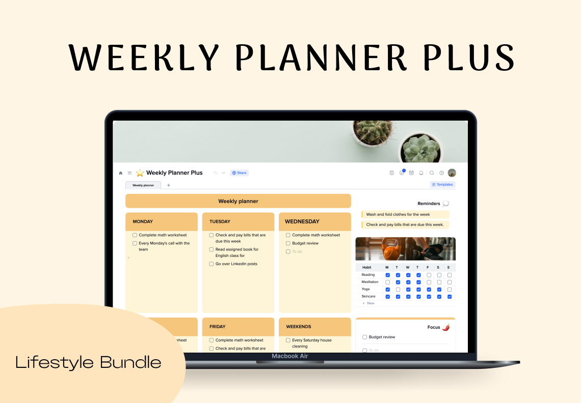📅 Best Online Daily and Weekly Planners Template for Efficient Work and